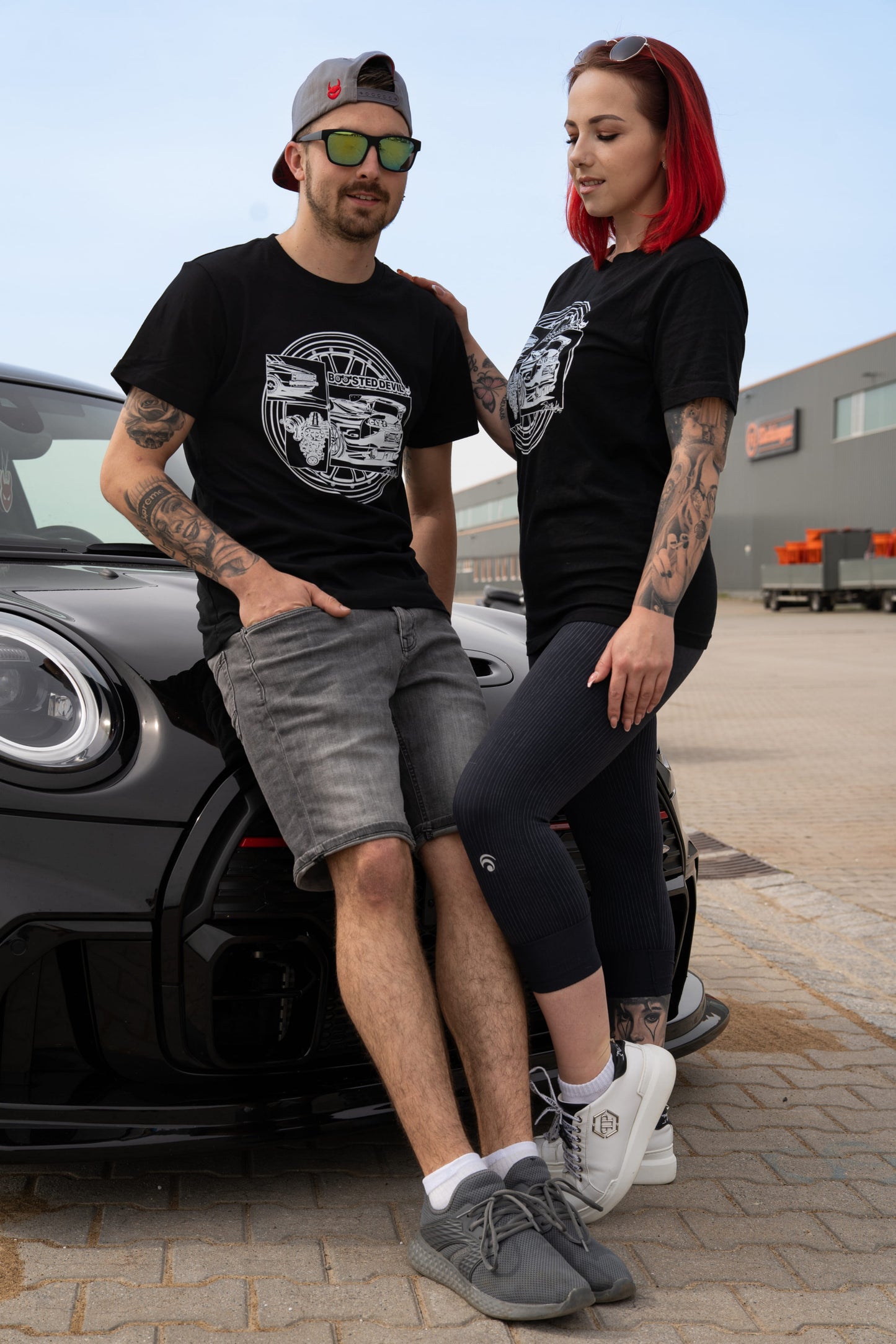 BoostedDevil T-Shirt mit Frontprint | Baumwolle | VW Golf & Toyota Supra Design