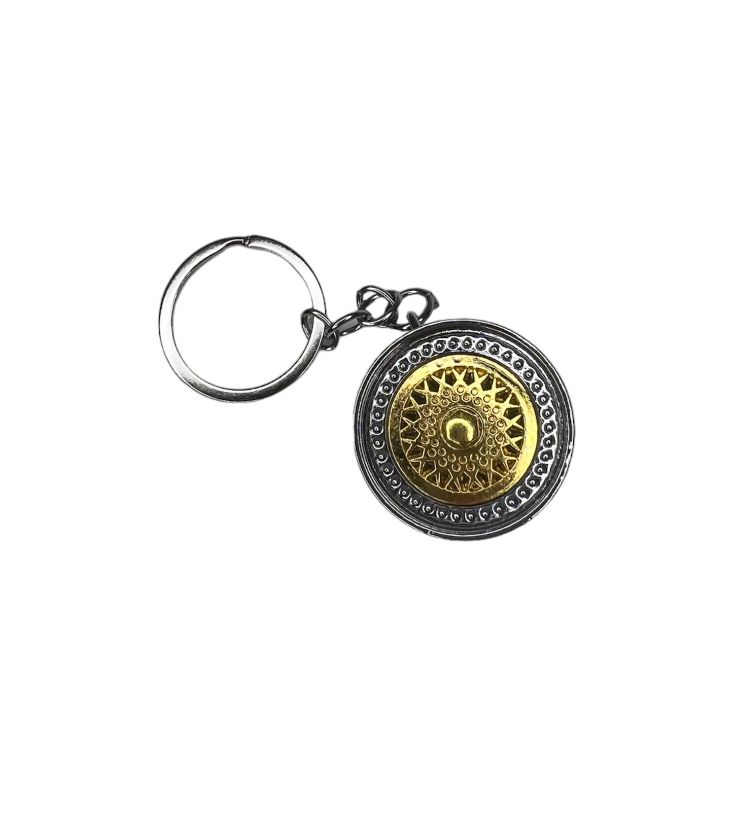 Felge Schlüsselanhänger - Edle Metallausführung, 30mm Durchmesser, 15mm Breite