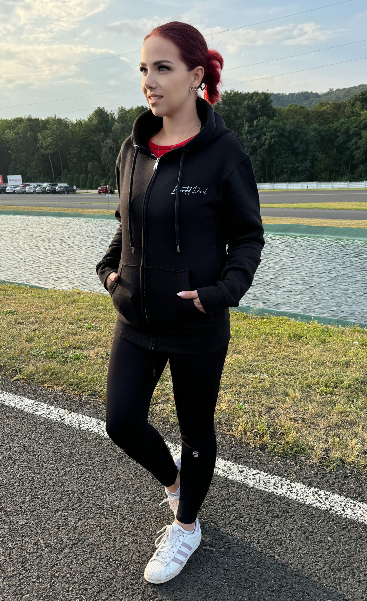 BoostedDevil Unisex Zipper mit Kapuze "Streetstyle" Kapuzenpullover aus Baumwolle/Polyester Front- und Backprint