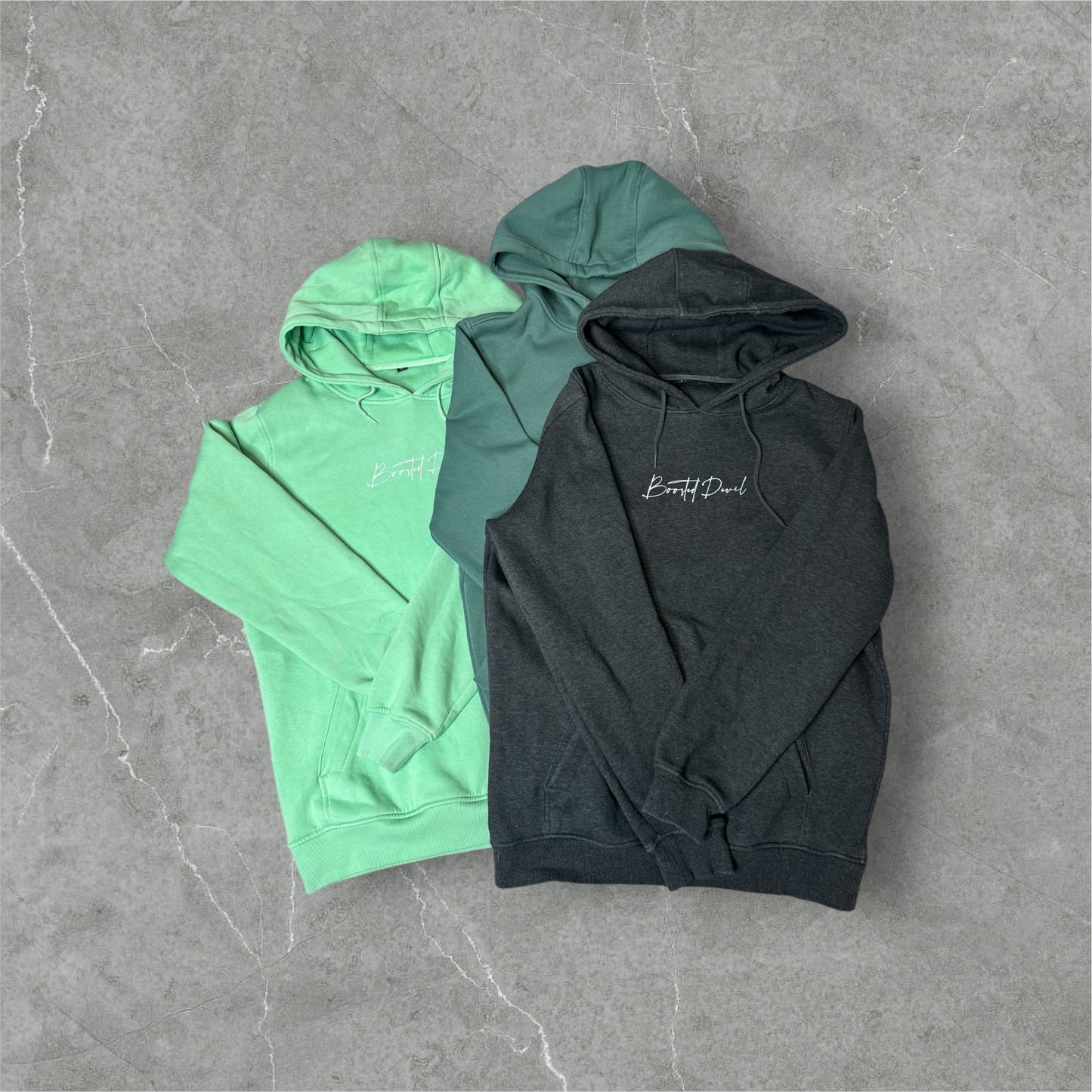 BoostedDevil Unisex Hoodie mit Kapuze "Basic Line" | Kapuzenpullover aus Baumwolle/Polyester | Frontprint