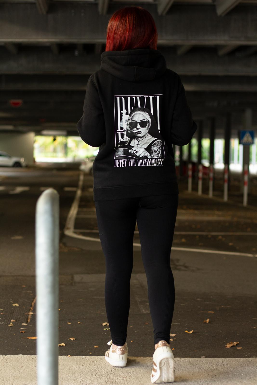 BoostedDevil Unisex Hoodie mit Kapuze " NUN "| Kapuzenpullover aus Baumwolle/ Polyester | Front- und Backprint