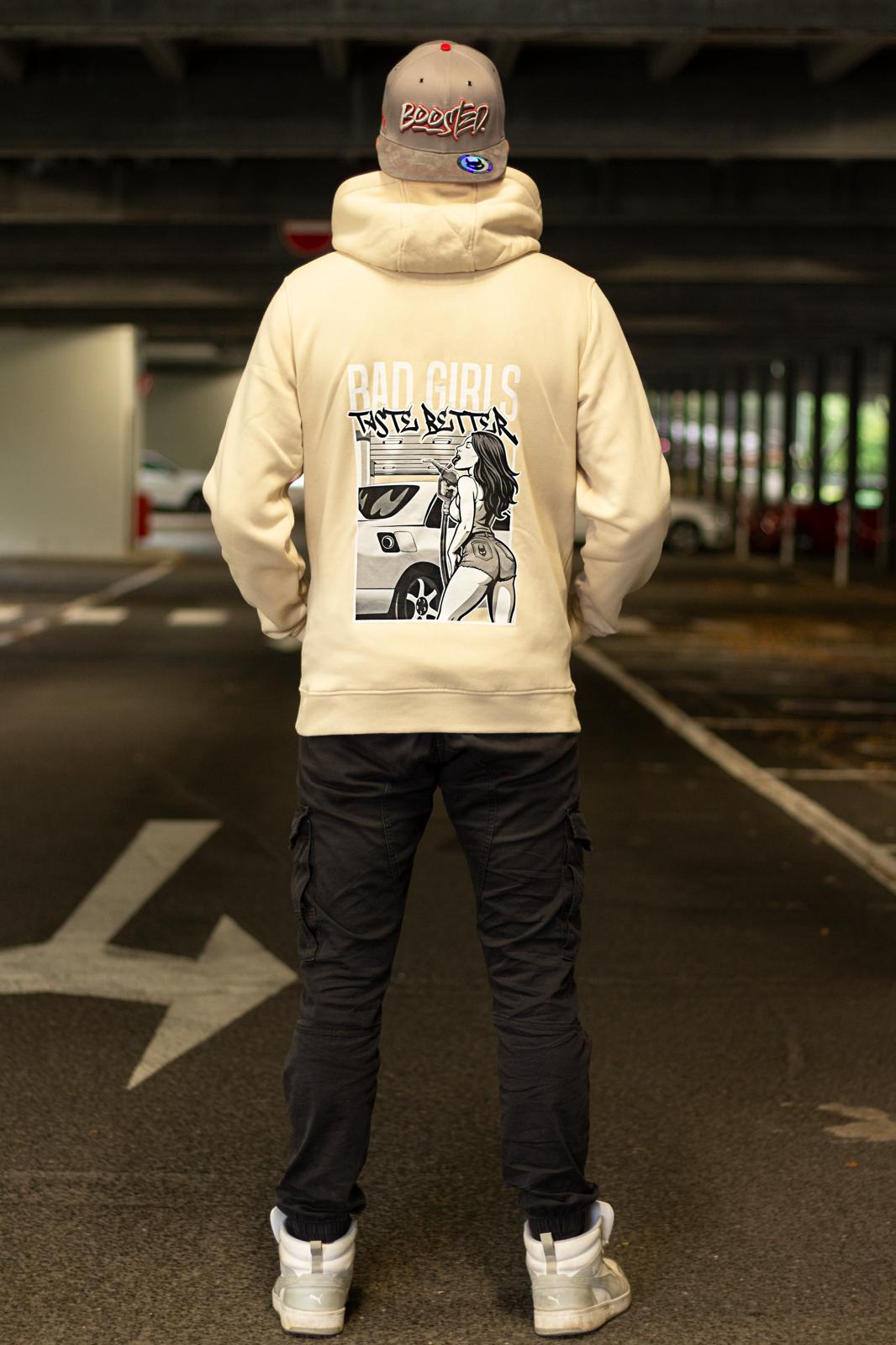 BoostedDevil Unisex Hoodie mit Kapuze " TASTE BETTER "| Kapuzenpullover aus Baumwolle/ Polyester | Front- und Backprint
