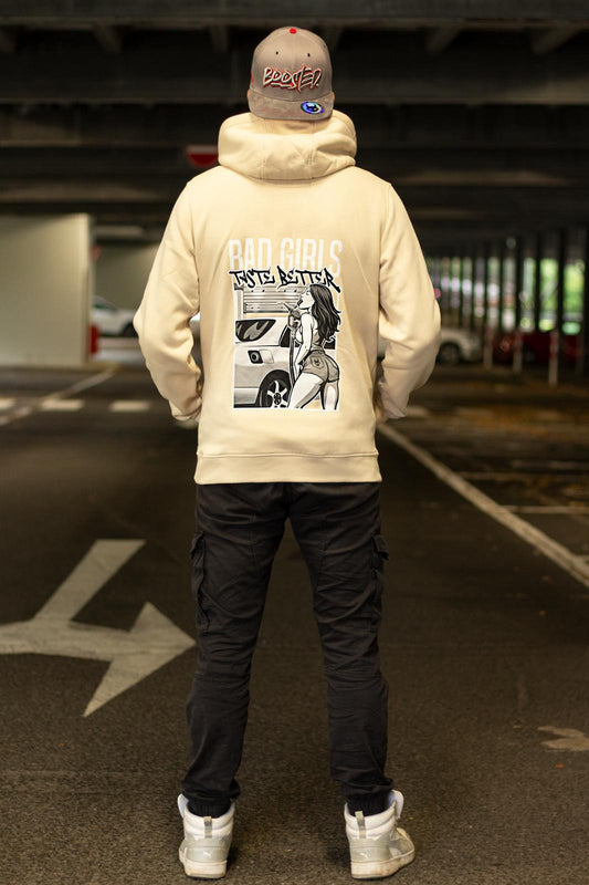 BoostedDevil Unisex Hoodie mit Kapuze " TASTE BETTER "| Kapuzenpullover aus Baumwolle/ Polyester | Front- und Backprint