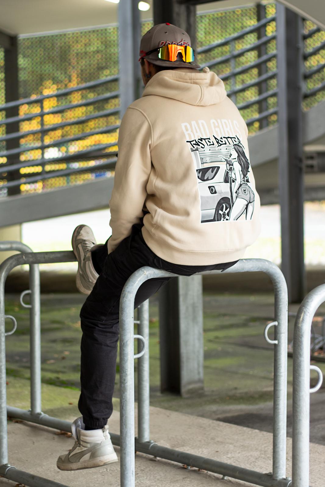 BoostedDevil Unisex Hoodie mit Kapuze " TASTE BETTER "| Kapuzenpullover aus Baumwolle/ Polyester | Front- und Backprint