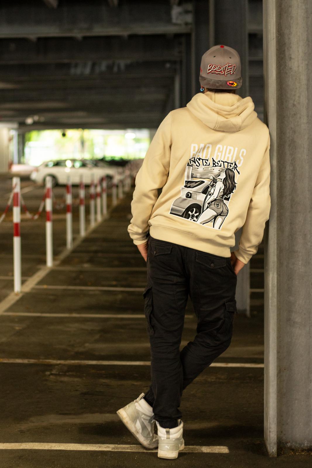 BoostedDevil Unisex Hoodie mit Kapuze " TASTE BETTER "| Kapuzenpullover aus Baumwolle/ Polyester | Front- und Backprint