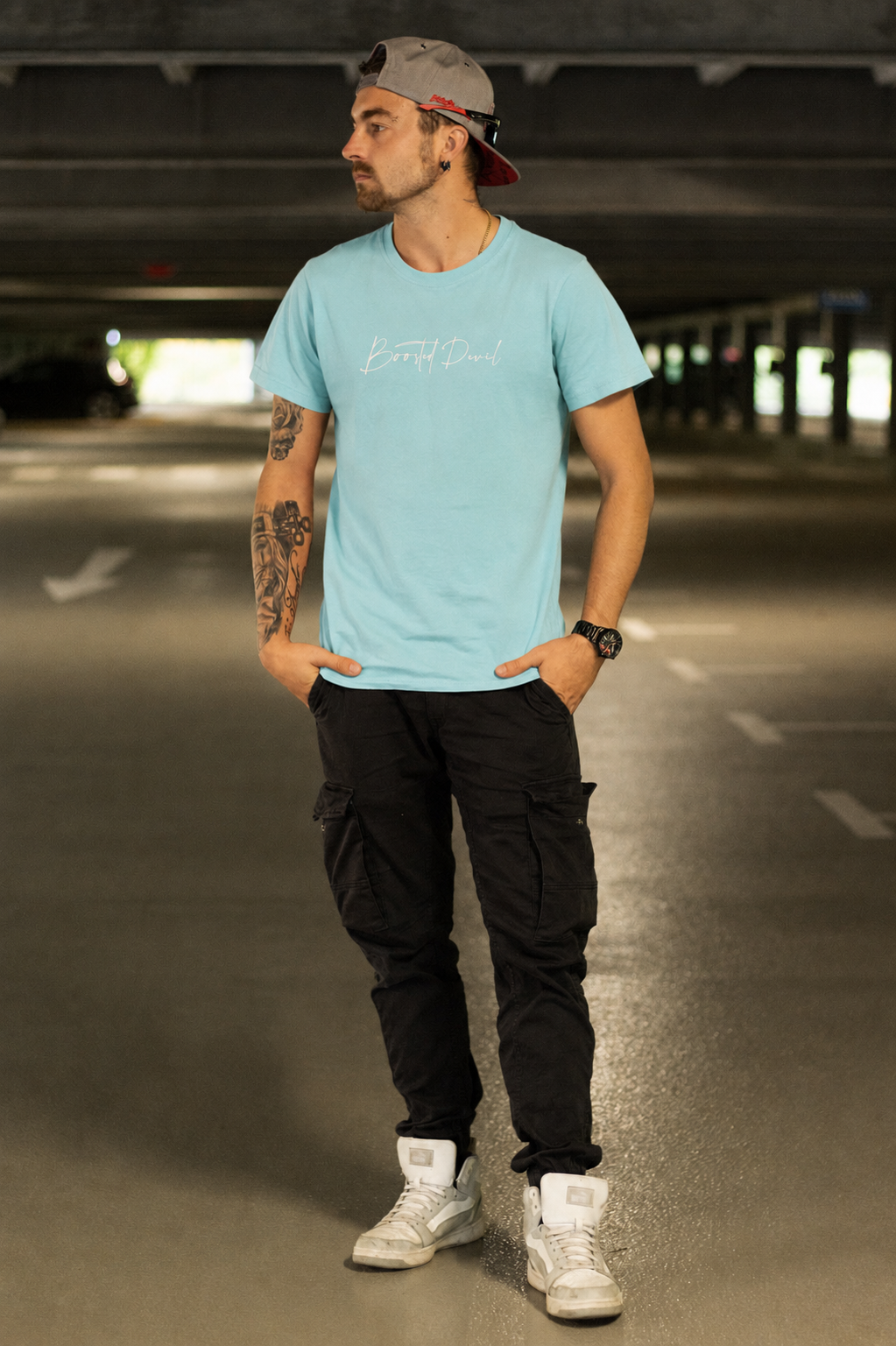 BoostedDevil T-Shirt "LADEDRUCK" | Baumwolle |  Front- und Backprint