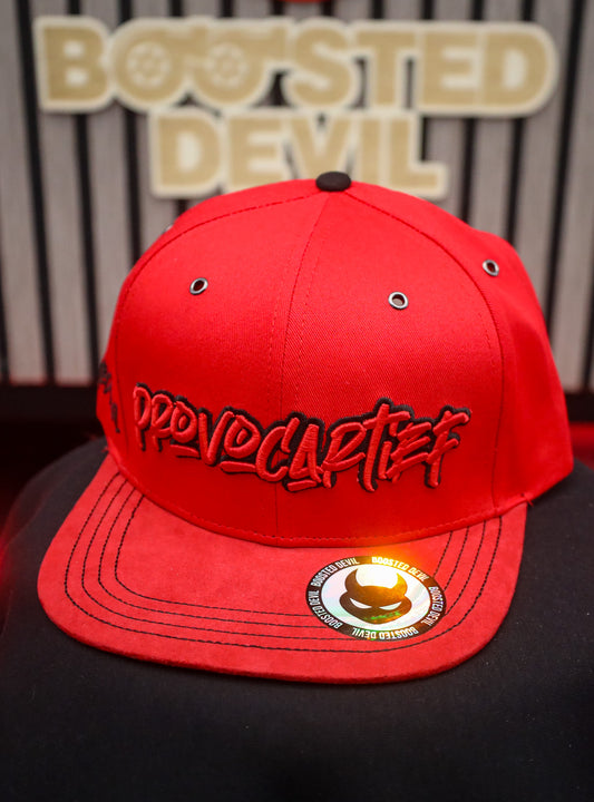 Premium Snapback Cap - ROT - Exklusives Design mit Alcantara-Schirm - LIMITIERT