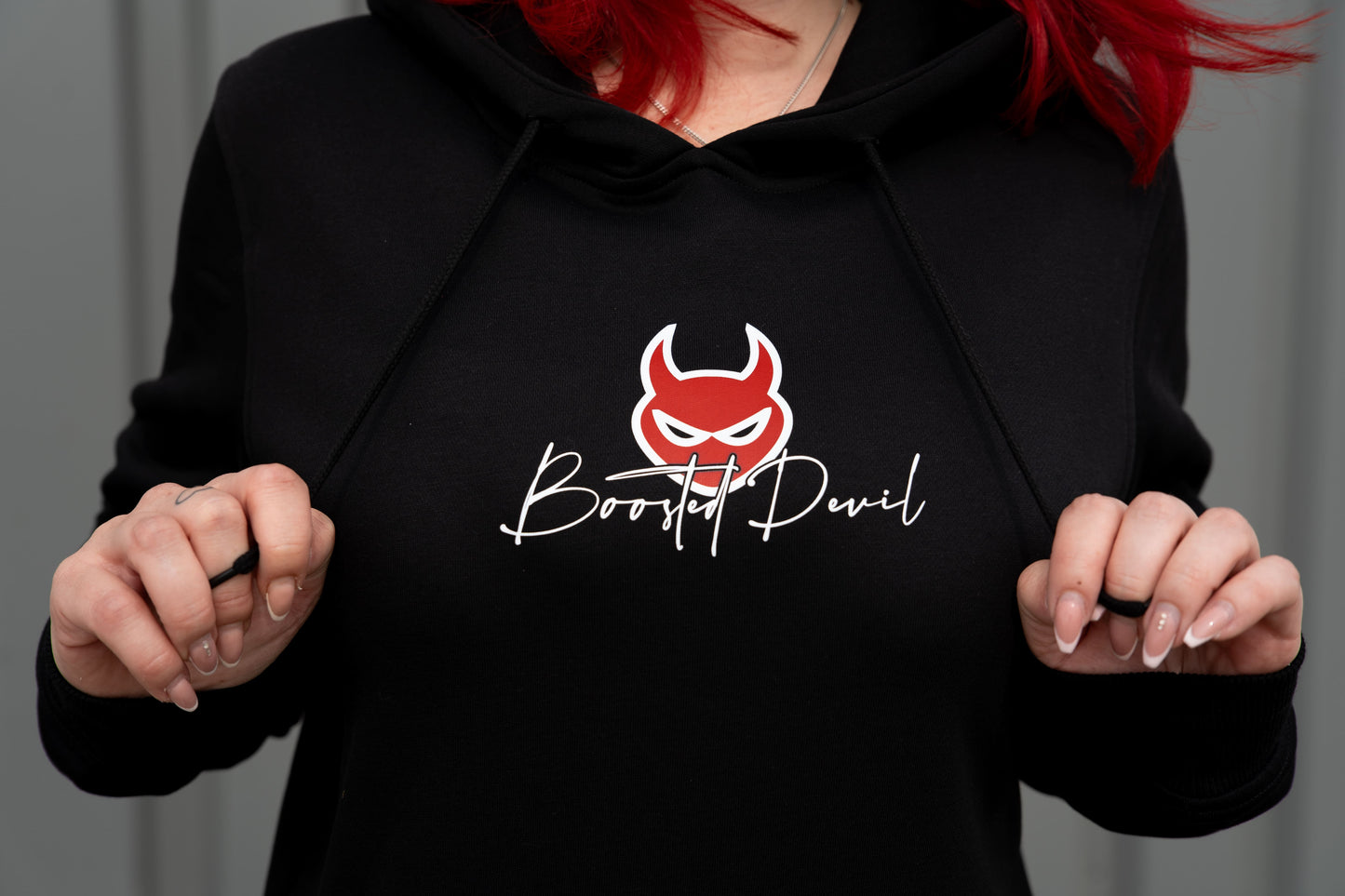 BoostedDevil Unisex Hoodie mit Kapuze "Manga-Style"| Kapuzenpullover aus Baumwolle/Polyester | Front- und Backprint