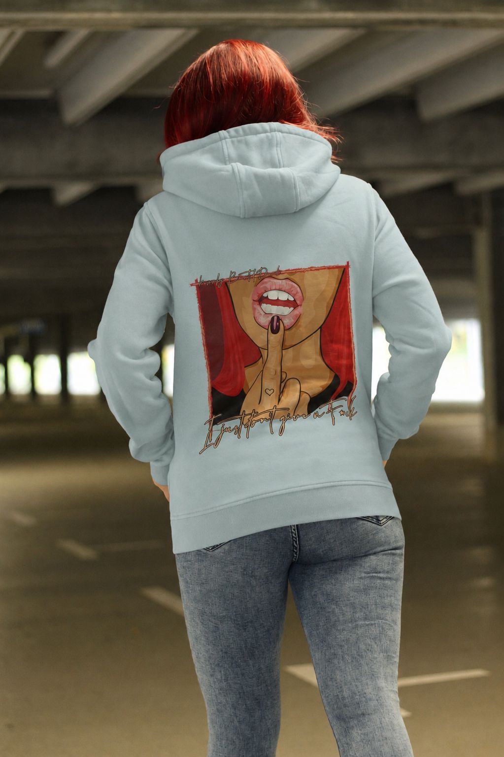 BoostedDevil Unisex Hoodie mit Kapuze "Fuck" | Kapuzenpullover aus Baumwolle/Polyester | Front- und Backprint