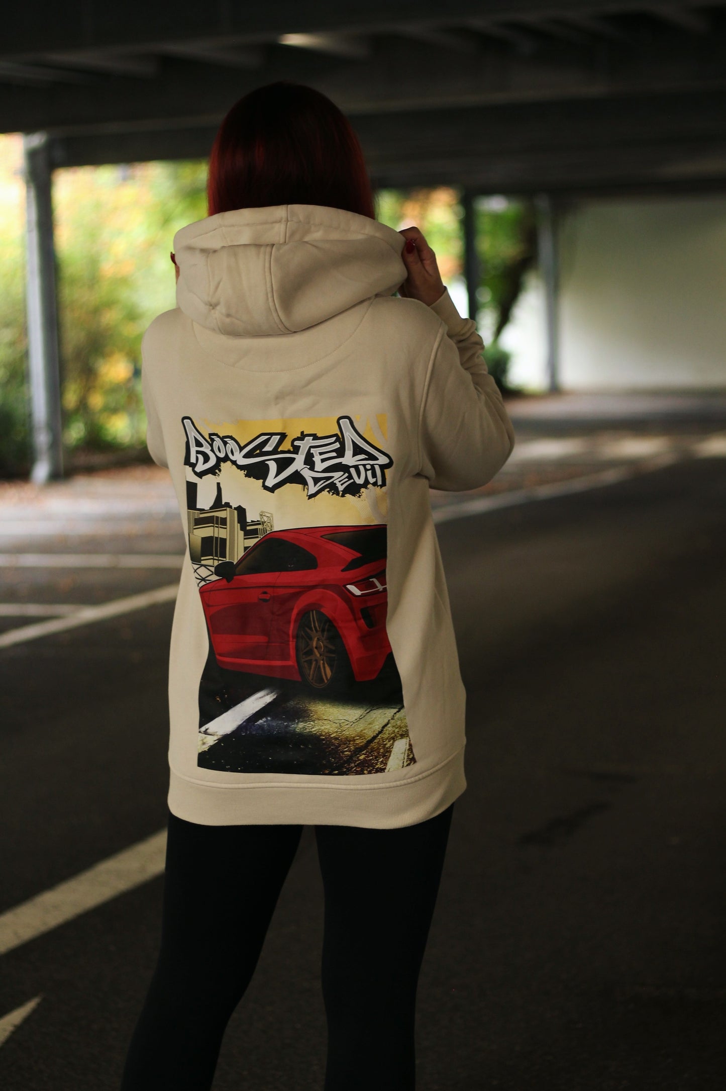 BoostedDevil Unisex Hoodie mit Kapuze " TT "| Kapuzenpullover aus Baumwolle/Polyester | Front- und Backprint