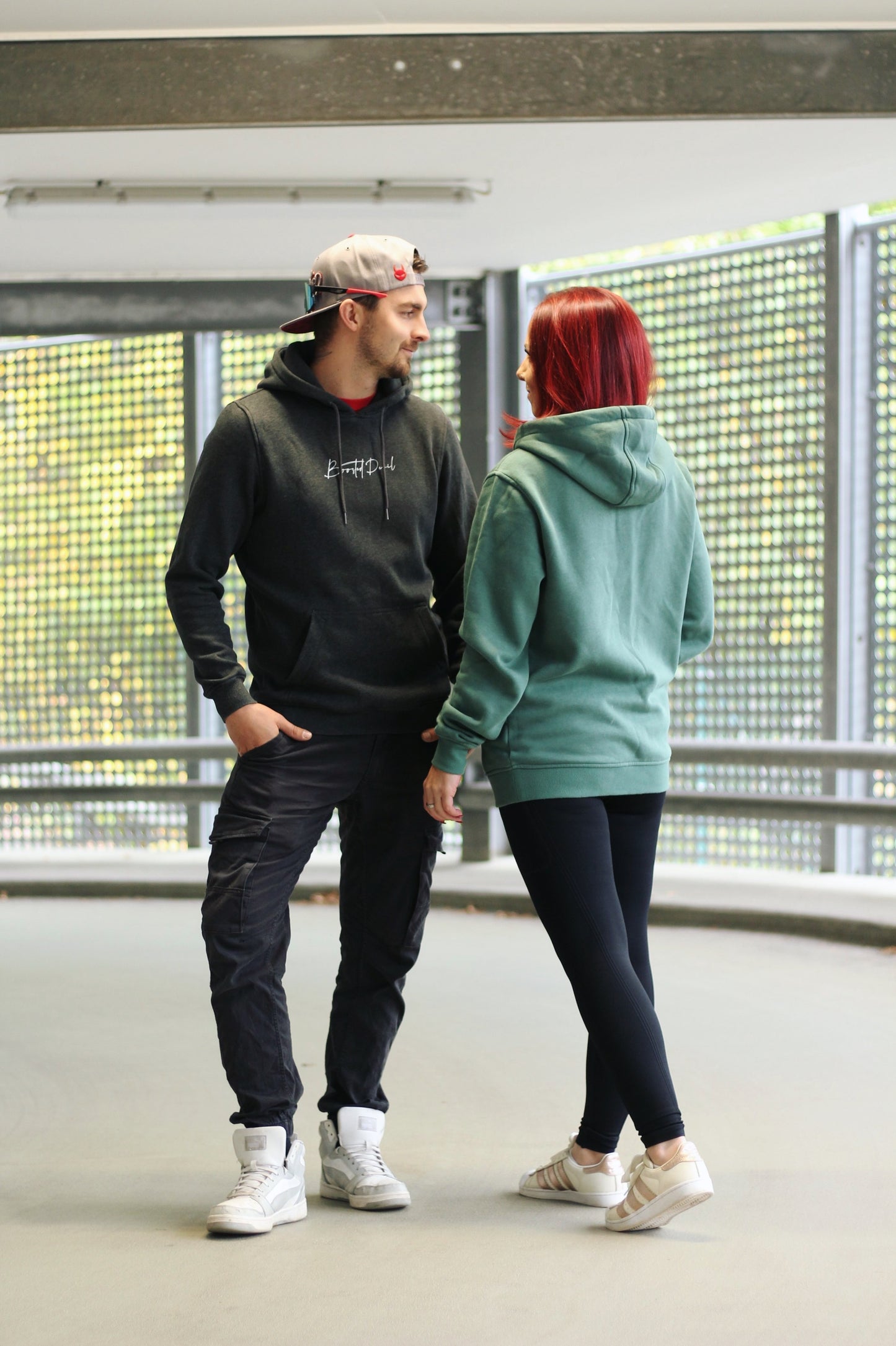 BoostedDevil Unisex Hoodie mit Kapuze "Basic Line" | Kapuzenpullover aus Baumwolle/Polyester | Frontprint
