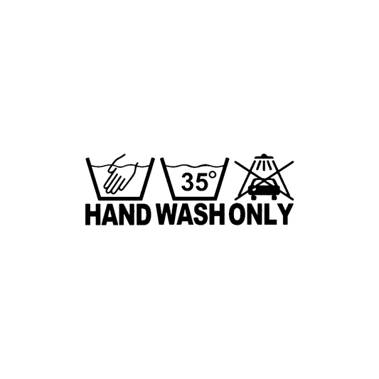 Sticker: HAND WASH ONLY