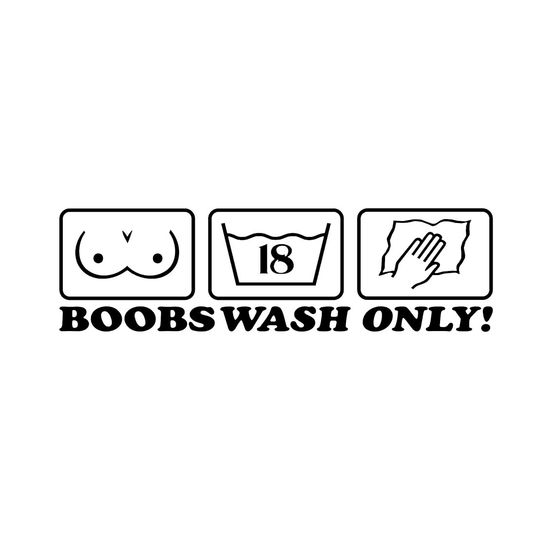 Sticker: BOOBS WASH ONLY