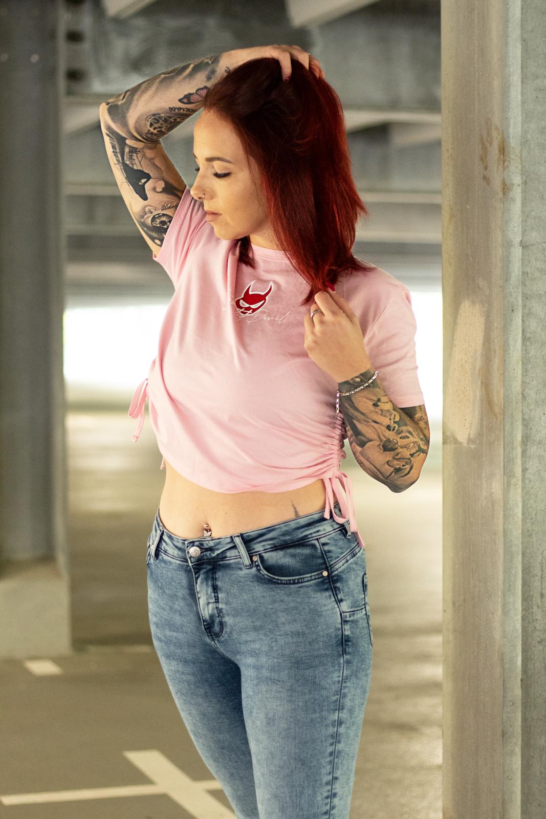 BoostedDevil Crop Shirt | Shirt aus 100% Baumwolle | Frontprint