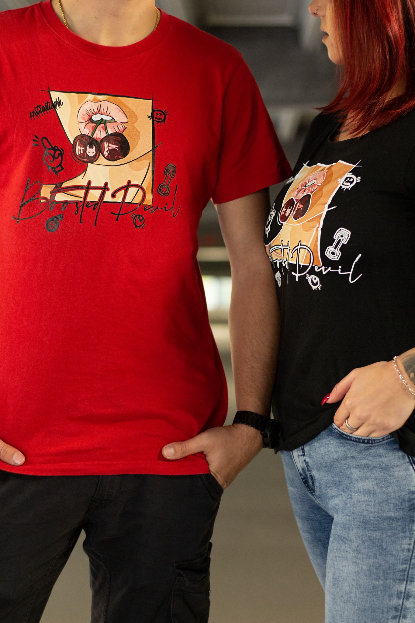 BoostedDevil T-Shirt "Cherry" | Baumwolle |  Front- und Backprint