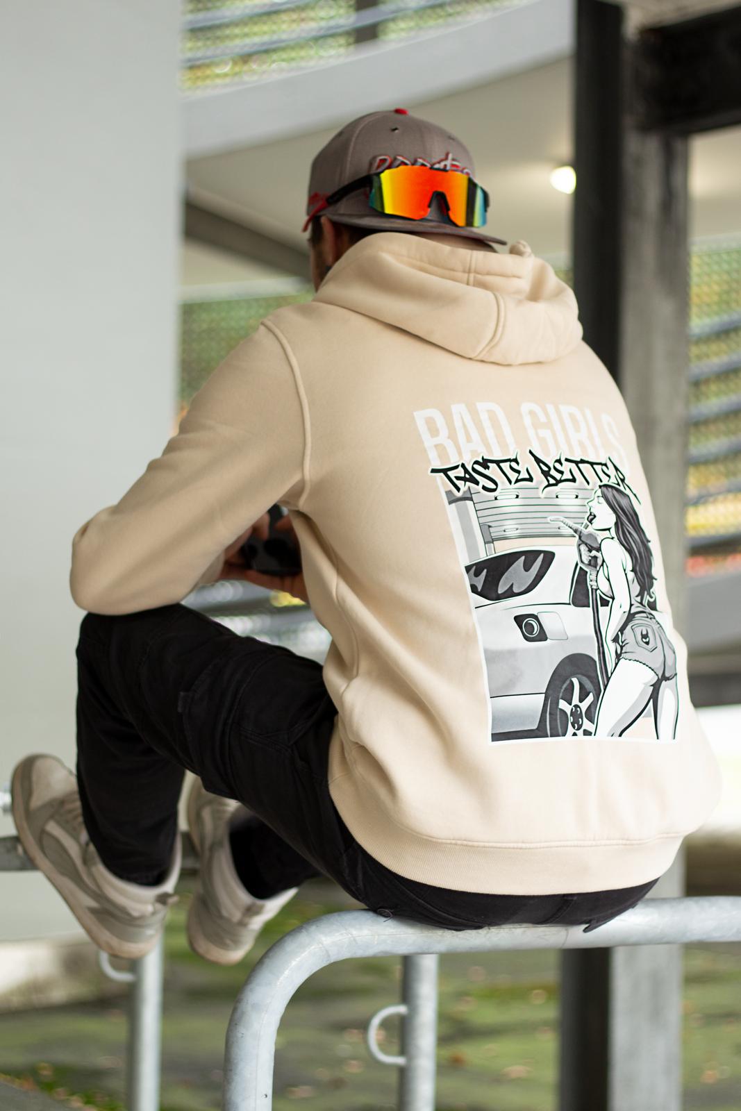 BoostedDevil Unisex Hoodie mit Kapuze " TASTE BETTER "| Kapuzenpullover aus Baumwolle/ Polyester | Front- und Backprint